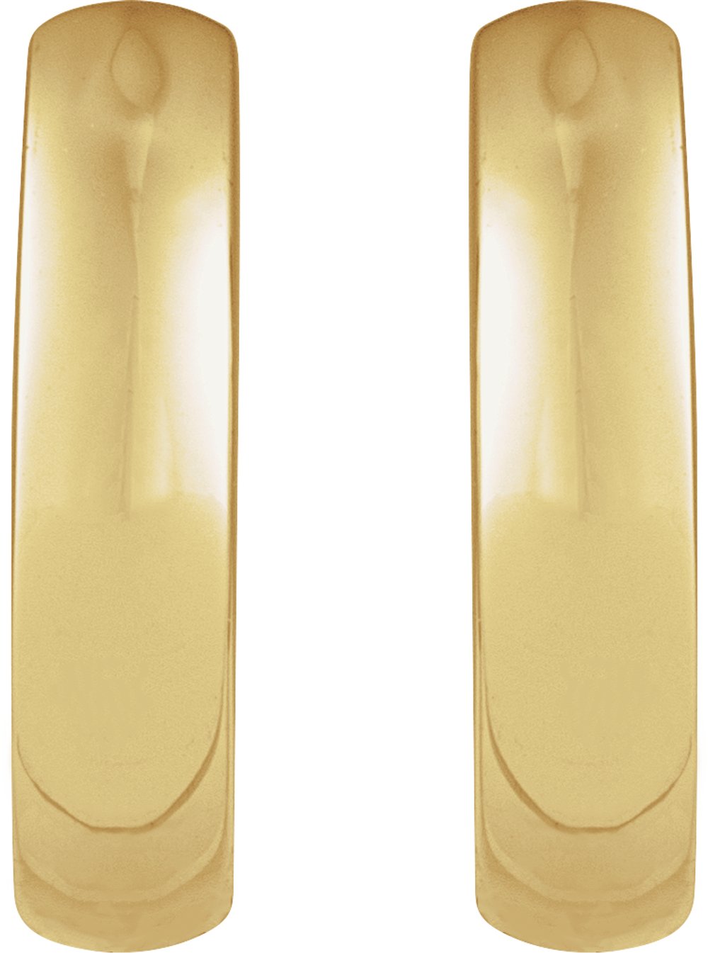14K Yellow Gold Hinged 12 mm Hoop Earrings