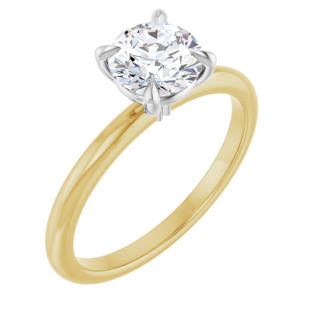 14K Yellow/White Gold 1 CTW Lab-Grown Diamond Engagement Ring