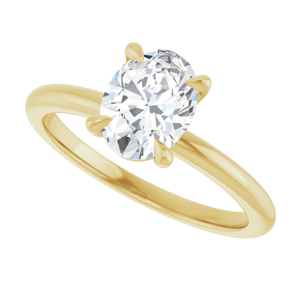 14K Yellow Gold 1 CTW Lab-Grown Diamond Engagement Ring