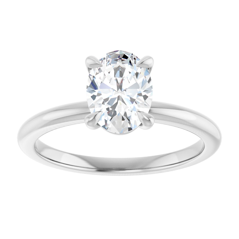 14K White Gold 1 CTW Lab-Grown Diamond Engagement Ring