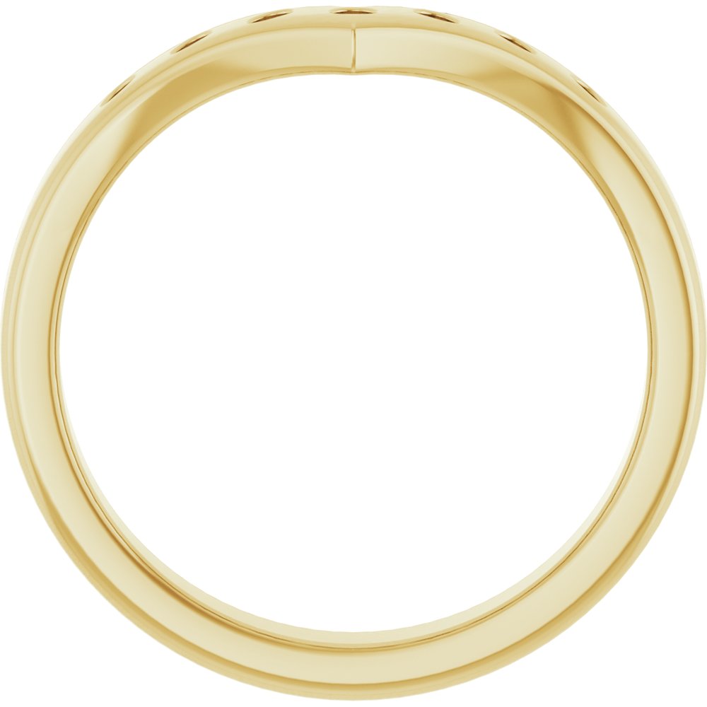 14K Yellow 1/10 CTW Lab-Grown Diamond Contour Band