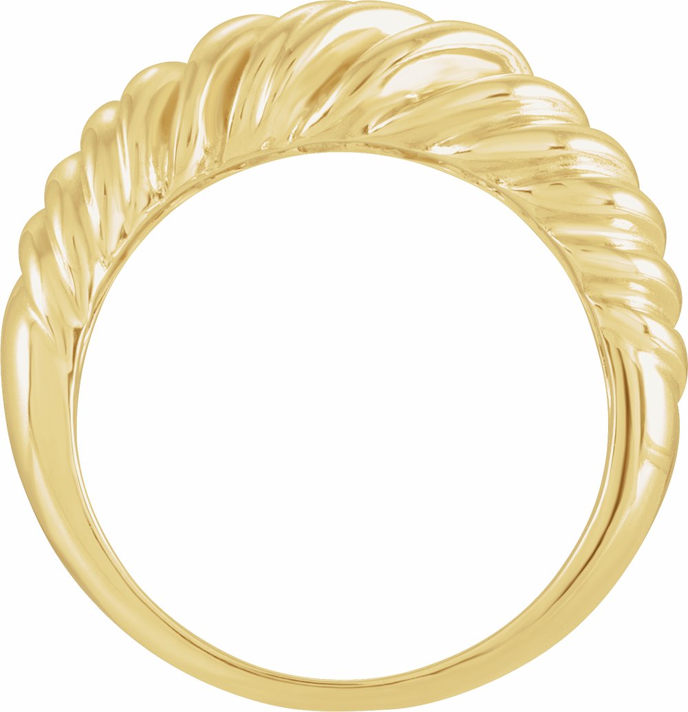 14K Yellow Gold Wrap Dome Ring