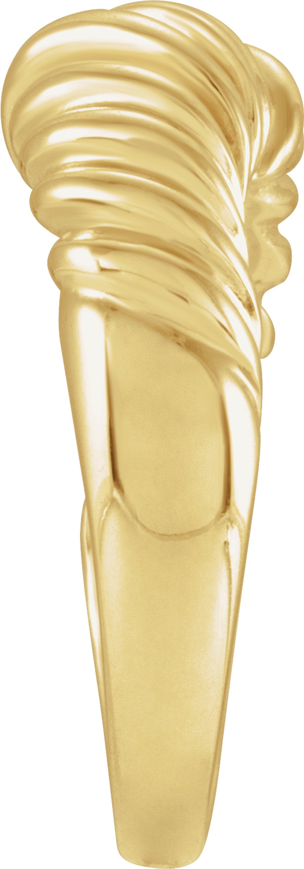 14K Yellow Gold Wrap Dome Ring