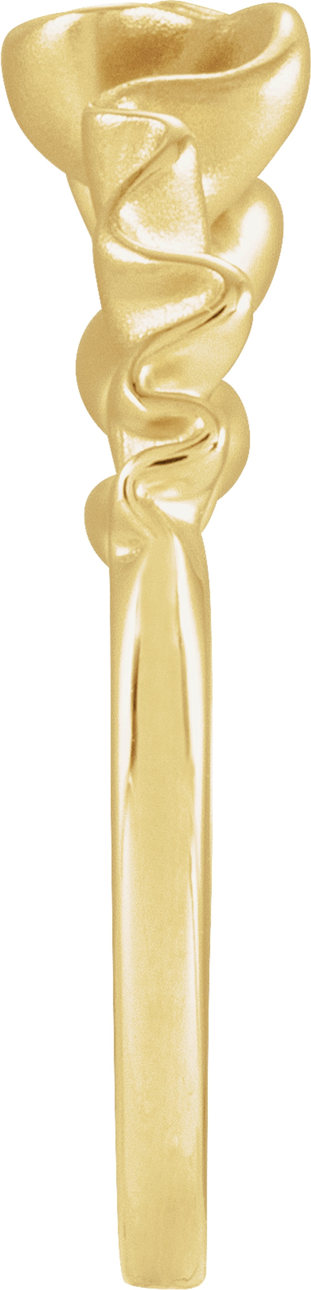 14K Yellow Gold Ribbon Stackable Ring