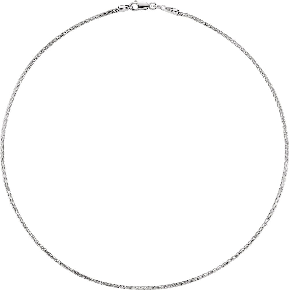 Sterling Silver Diamond-Cut Wheat 18" Chain