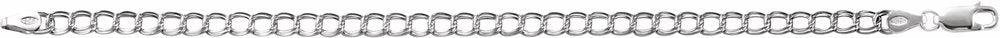 Sterling Silver 4 mm Double Link Curb 7" Chain