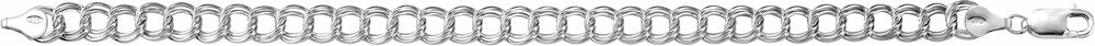 Sterling Silver 7 mm Double Link Curb 8" Chain