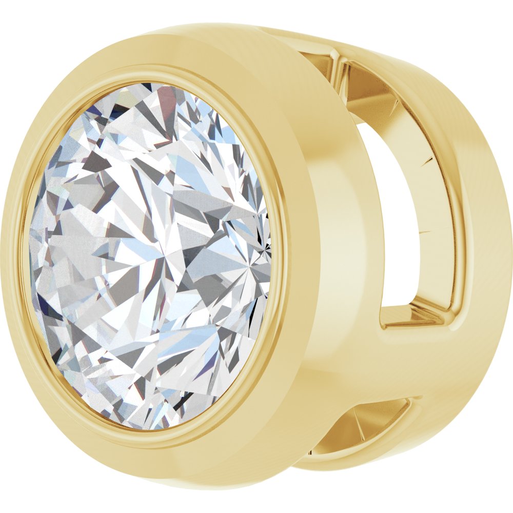 14K Yellow Gold 1/3 CT Lab Grown Diamond Slide Pendant