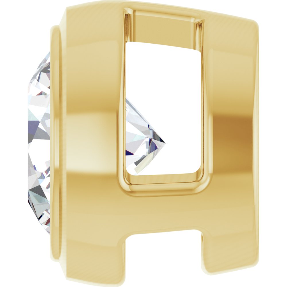 14K Rose Gold 1/3 CT Lab Grown Diamond Slide Pendant