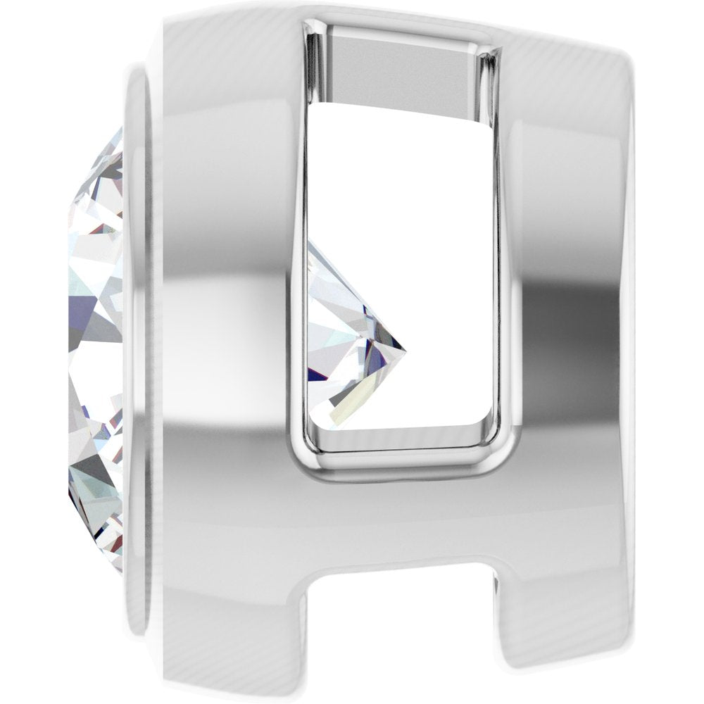 14K White Gold 1/3 CT Lab Grown Diamond Slide Pendant