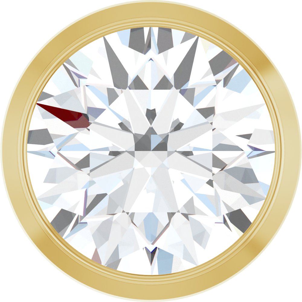 14K Yellow Gold 3/4 CT Lab-Grown Diamond Slide Pendant