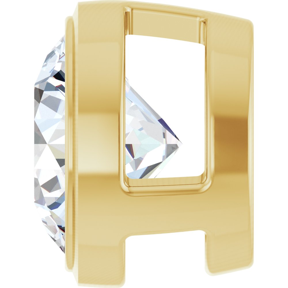 14K Yellow Gold 3/4 CT Lab-Grown Diamond Slide Pendant