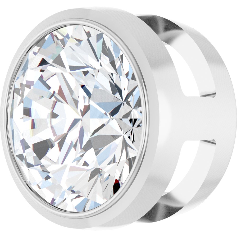 14K White Gold 1 CT Lab-Grown Diamond Slide Pendant
