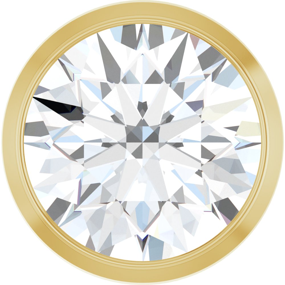 14K Yellow 1 CT Lab-Grown Diamond Slide Pendant