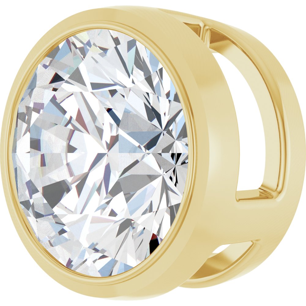 14K Yellow Gold 1 1/4 CT Lab-Grown Diamond Slide Pendant