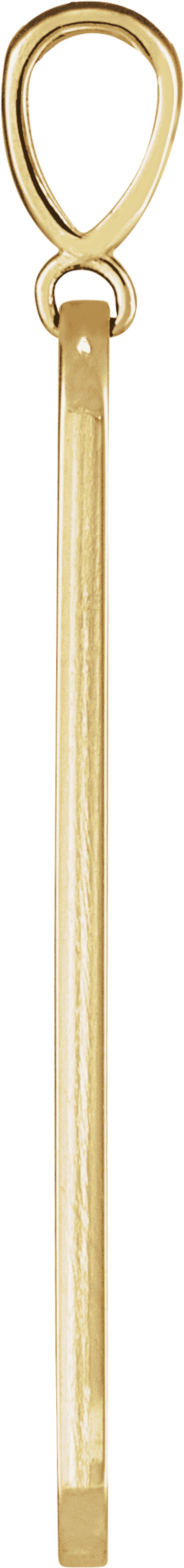 14K Yellow .0075 CTW Natural Diamond Engravable Bar Charm/Pendant