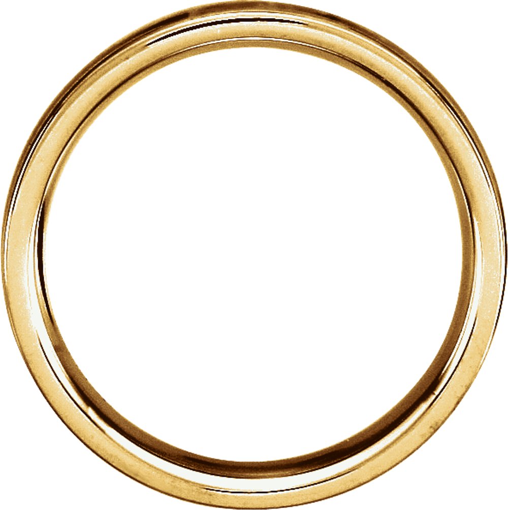 14K Yellow 5 mm Grooved Band with Satin Finish Size 10