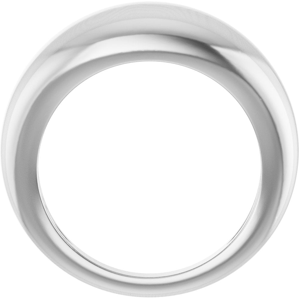14K White Gold 8 mm Dome Ring