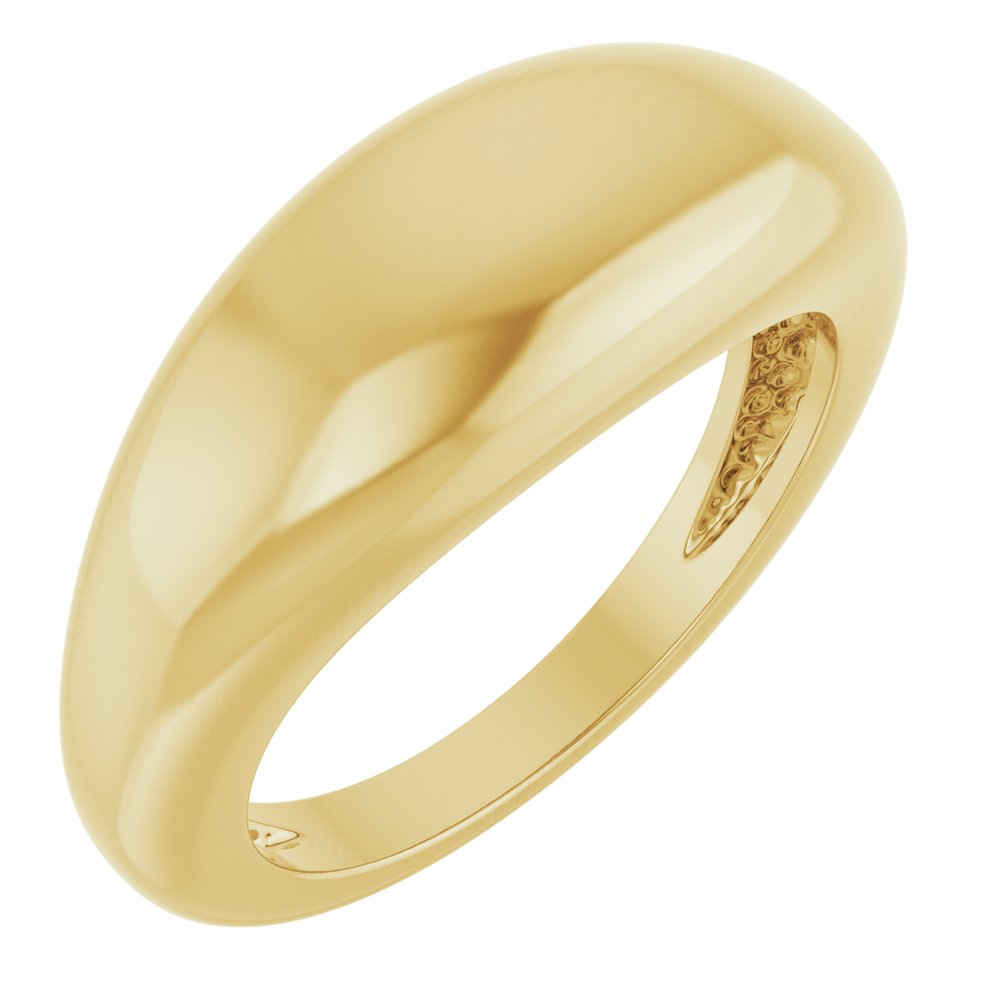 14K Yellow Gold 8 mm Dome Ring