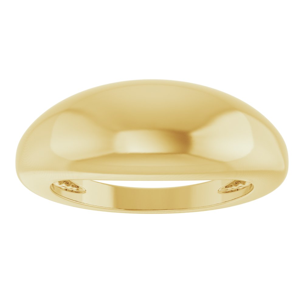14K Yellow 8 mm Dome Ring
