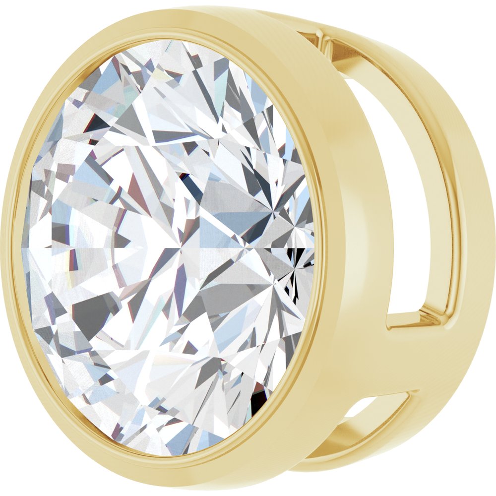 14K Yellow Gold 2 CT Lab-Grown Diamond Slide Pendant