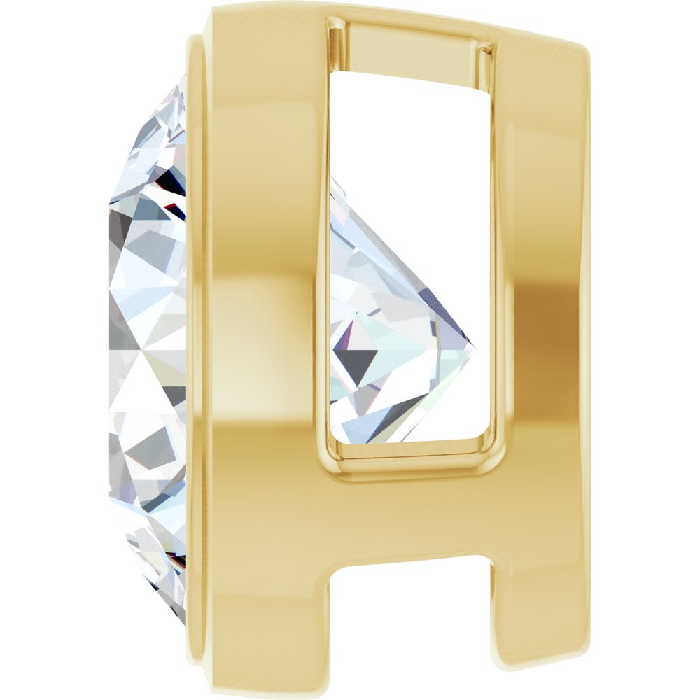 14K Yellow Gold 1 1/2 CT Lab-Grown Diamond Slide Pendant