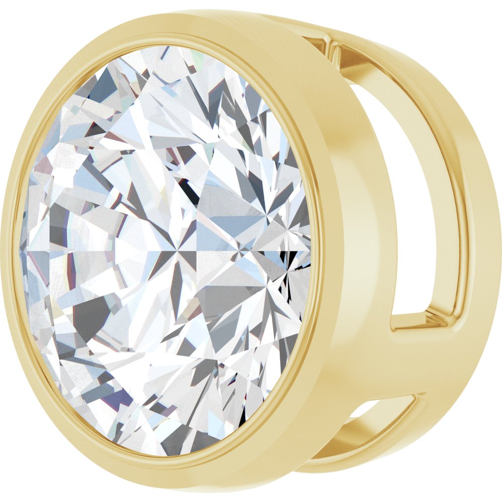 14K Yellow Gold 1 1/2 CT Lab-Grown Diamond Slide Pendant