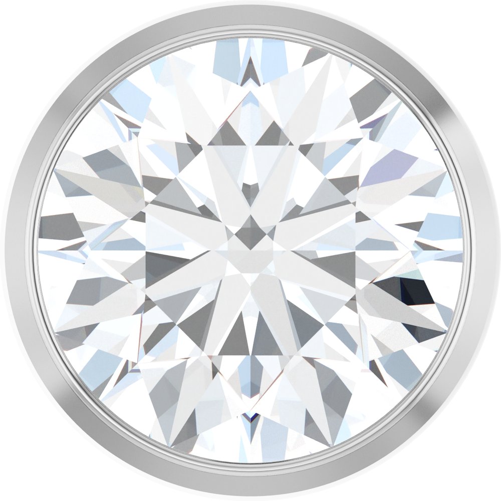 14K White Gold 1 1/2 CT Lab-Grown Diamond Slide Pendant