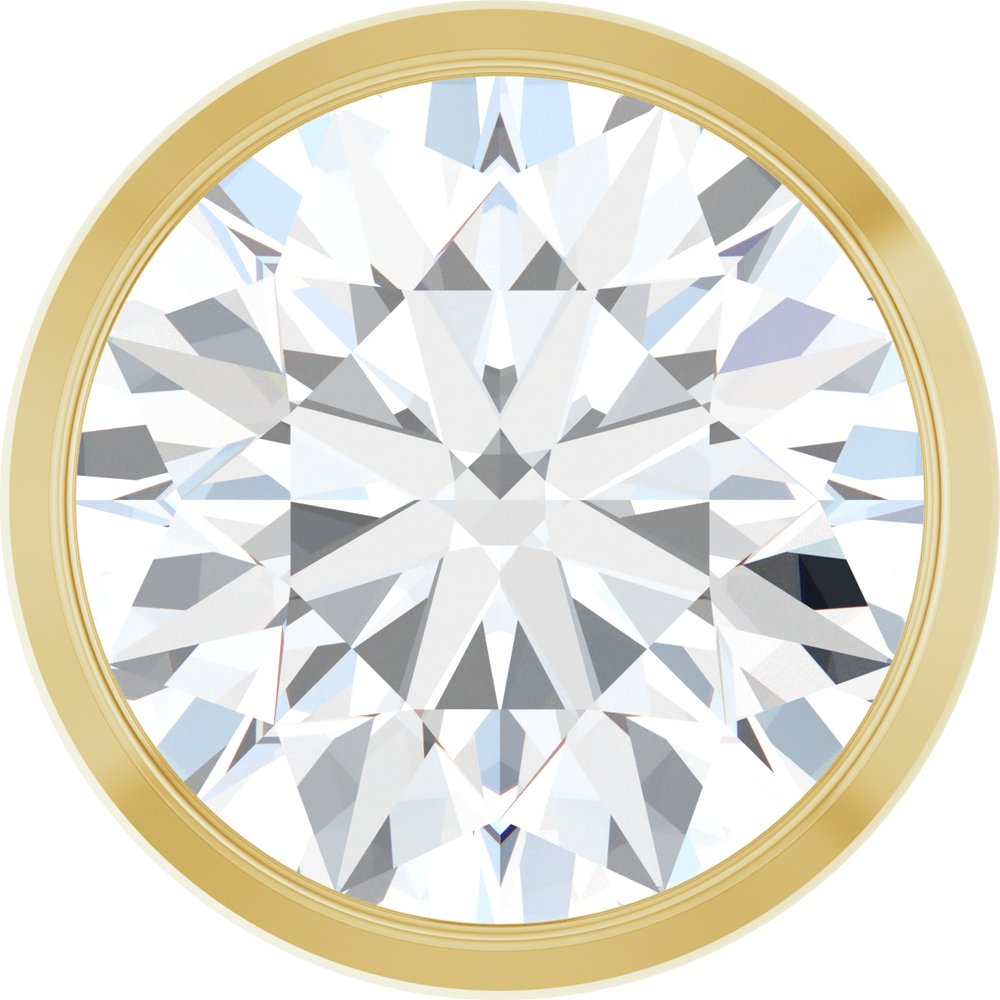 14K Yellow Gold 1 1/2 CT Lab-Grown Diamond Slide Pendant