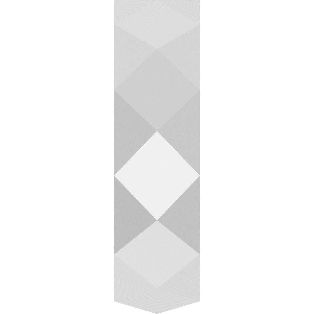 14K White Gold 5.5 mm Geometric Faceted Flat Band Size 7