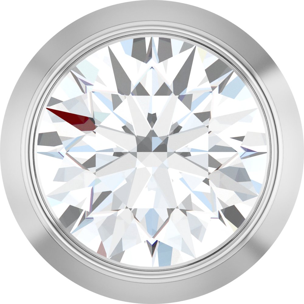 14K White 1/4 CT Natural Diamond Slide Pendant