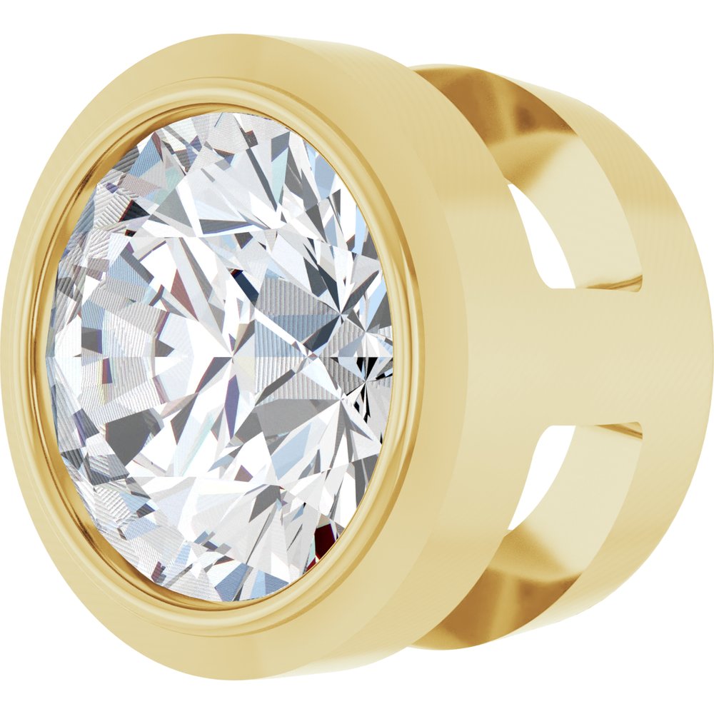 14K Yellow Gold 1/4 CT Natural Diamond Slide Pendant