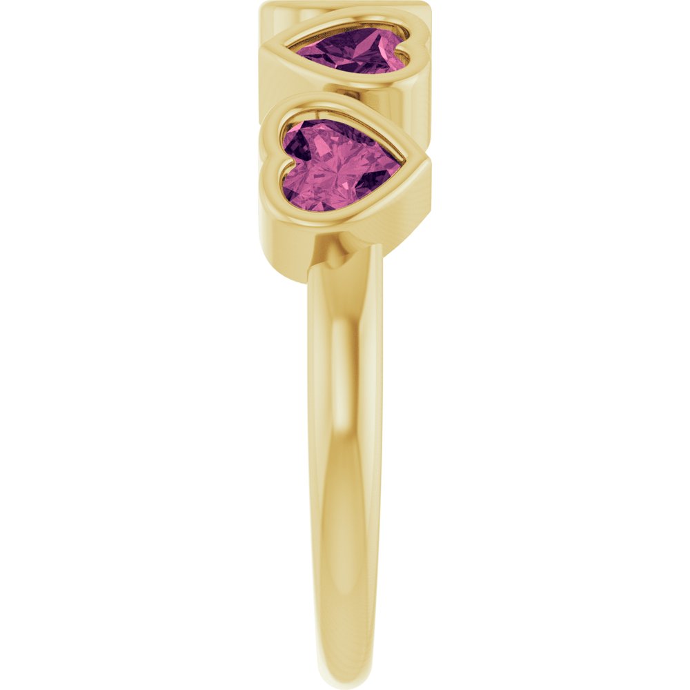14K Yellow Gold Natural Pink Tourmaline Ring
