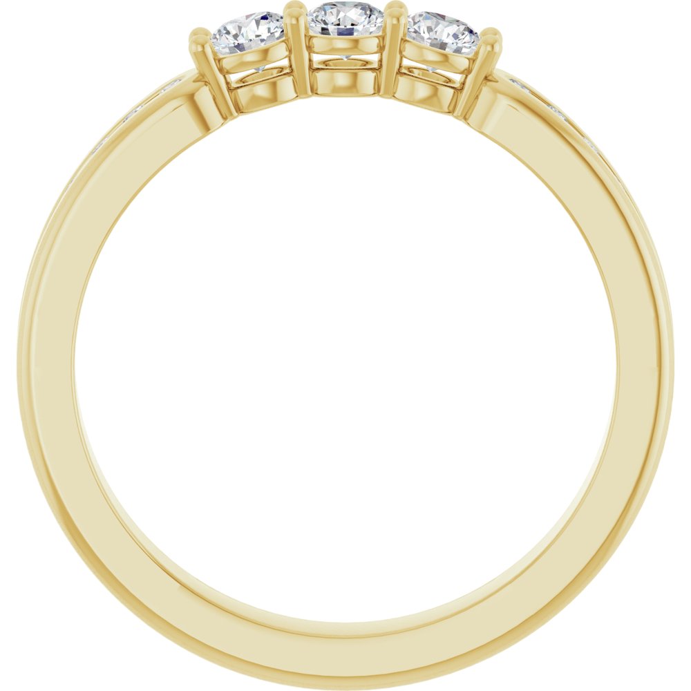 14K Yellow 3/8 CTW Lab-Grown Diamond Anniversary Band