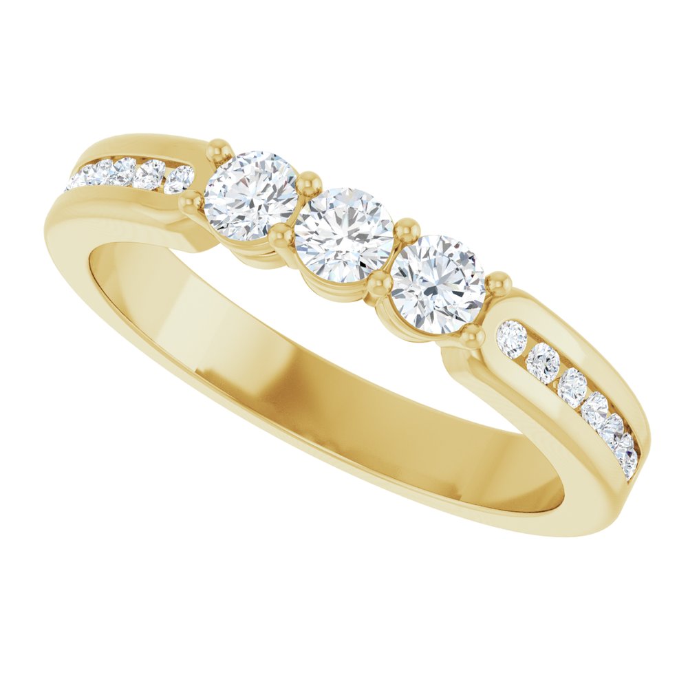 14K Yellow 3/8 CTW Lab-Grown Diamond Anniversary Band
