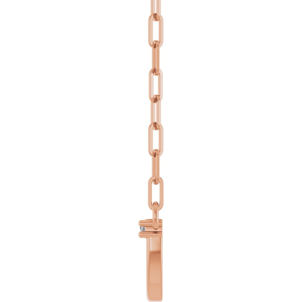 14K Rose Gold .05 CTW Natural Diamond Arch 18" Necklace