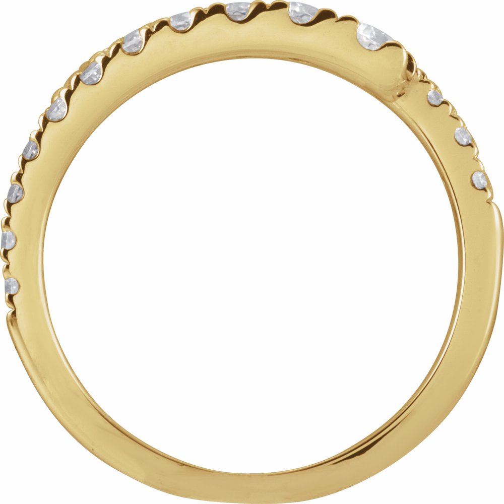 14K Yellow Gold Vermeil 9/10 CTW Lab-Grown Diamond Bypass Ring