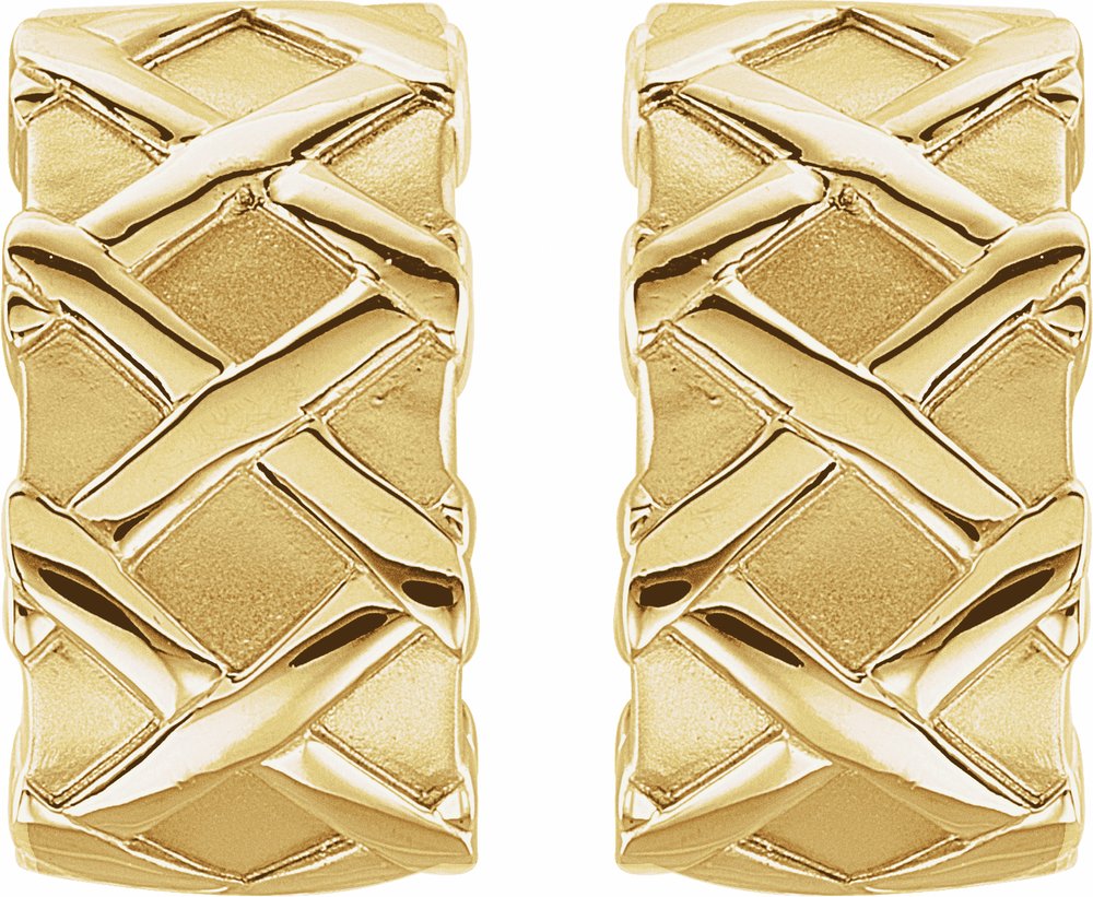 14K Yellow J-Hoop Earrings