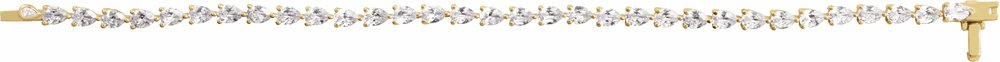 14K Yellow Gold 6 1/2 CTW Lab-Grown Diamond Line 7" Bracelet