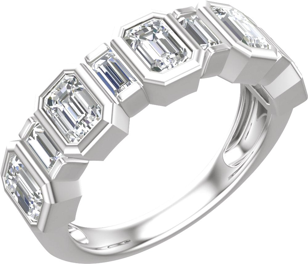 14K White 1 1/2 CTW Lab-Grown Diamond Anniversary Band