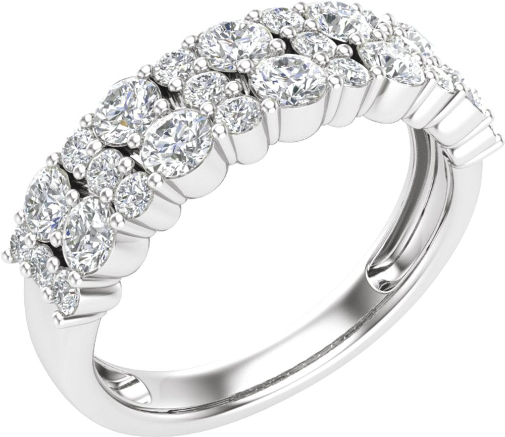 14K White Gold 1 1/6 CTW Lab-Grown Diamond Anniversary Band