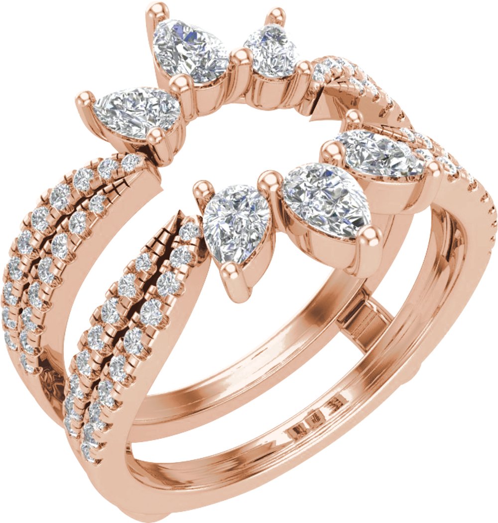 14K Rose 1 1/8 CTW Lab-Grown Diamond Ring Guard