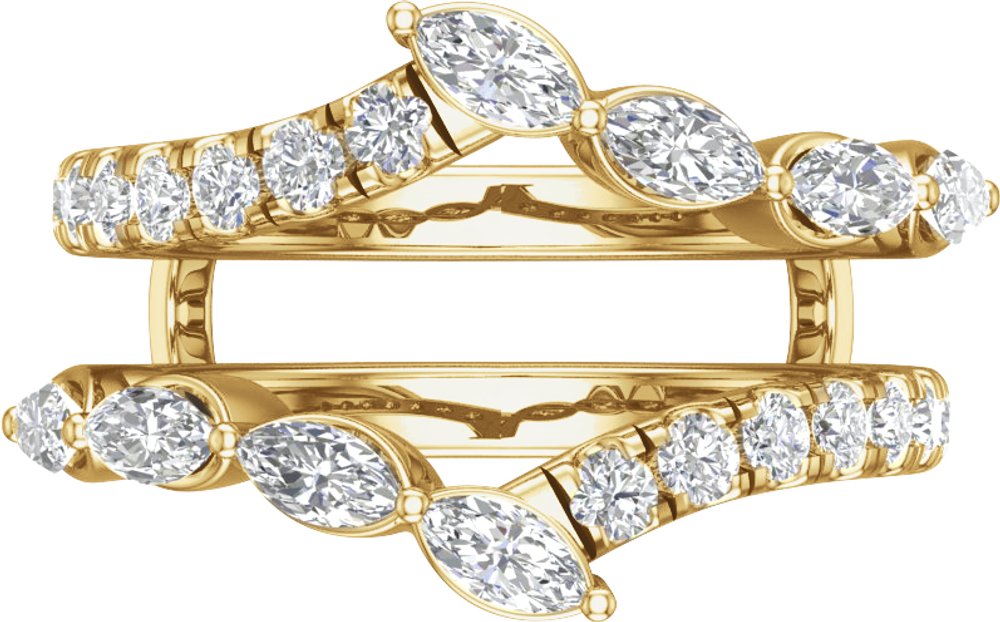 14K Yellow Gold 1 1/2 CTW Lab-Grown Diamond Ring Guard