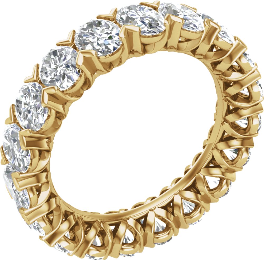 14K Yellow Gold 2 3/4 CTW Natural Diamond Eternity Band Size 6.5