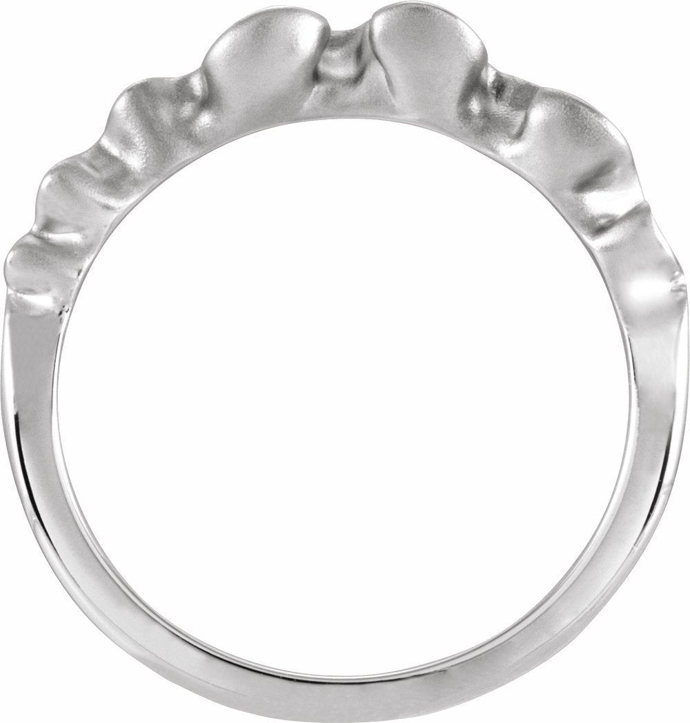 Sterling Silver Ribbon Stackable Ring