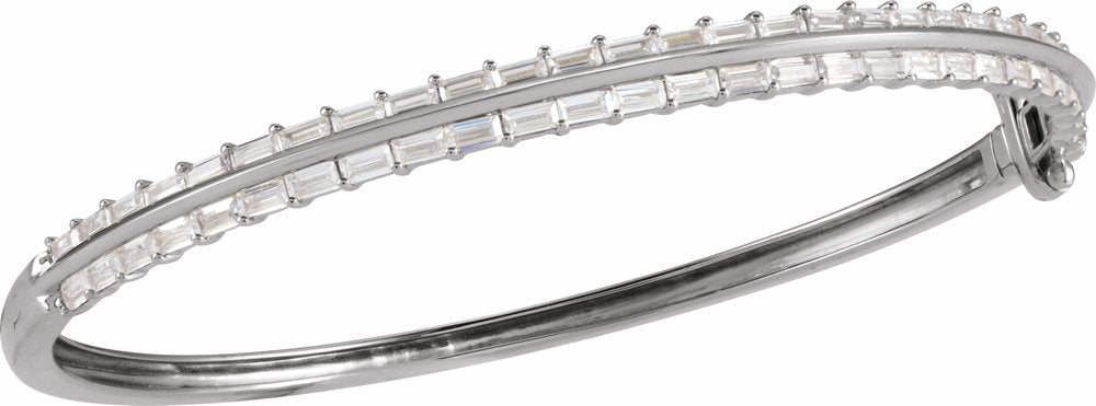 14K White Gold 2 1/6 CTW Lab-Grown Diamond 7" Bangle Bracelet