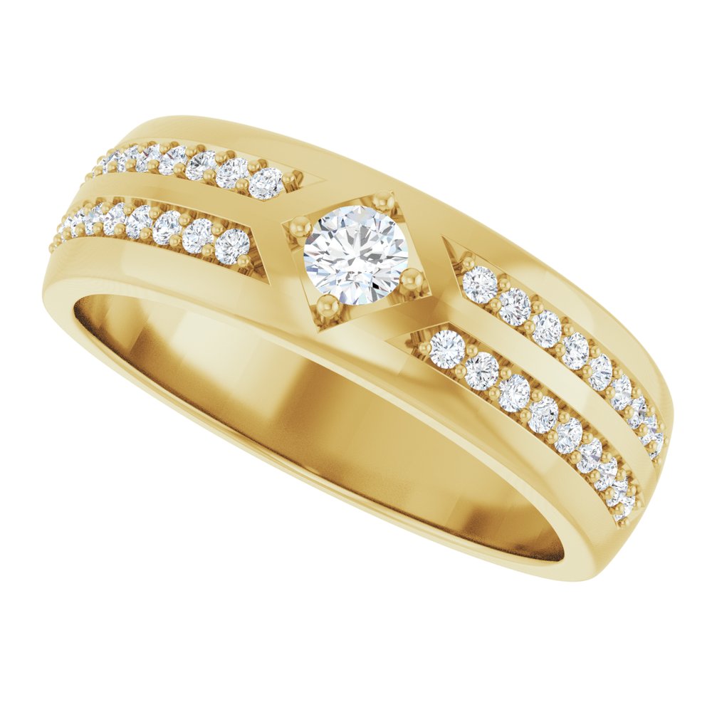 14K Yellow Gold 1/2 CTW Lab-Grown Diamond Band