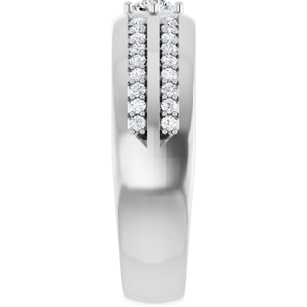 14K White Gold 1/2 CTW Lab-Grown Diamond Band