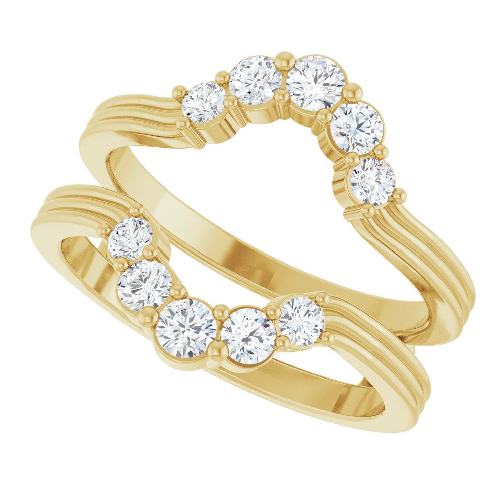 14K Yellow Gold 1/2 CTW Lab-Grown Diamond Ring Guard