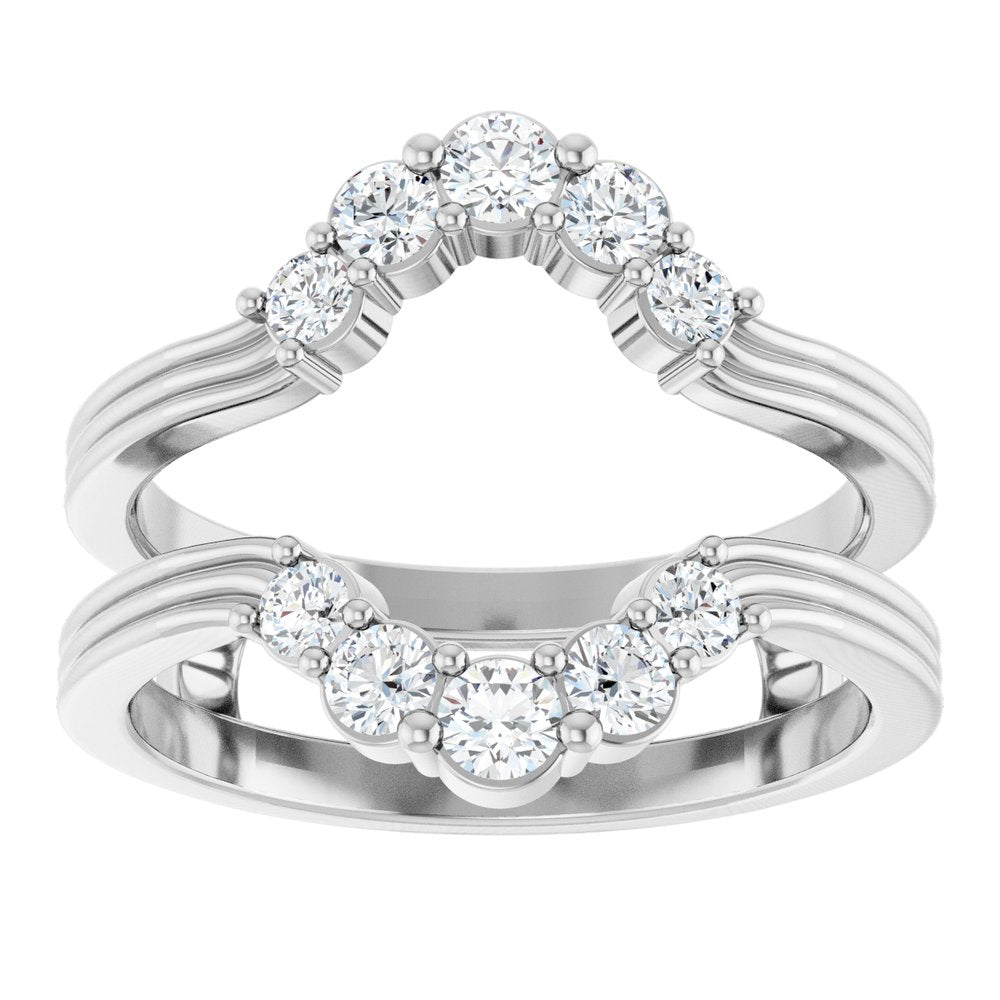 14K White Gold 1/2 CTW Lab-Grown Diamond Ring Guard